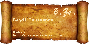 Bagdi Zsuzsanna névjegykártya